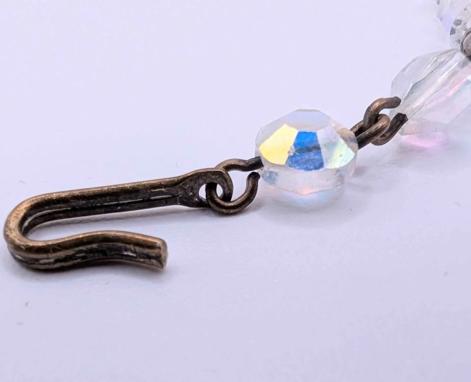 VTG Clear Aurora Borealis Beaded Crystal Necklace - photo 4
