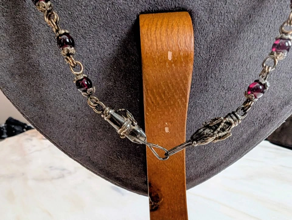 Antique Garnet Necklace and Earring Set - photo 2