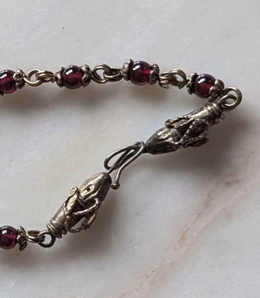 Antique Garnet Necklace and Earring Set - photo 3