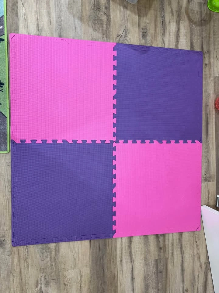 Interlocking foam play mats - pink and purple - photo 2
