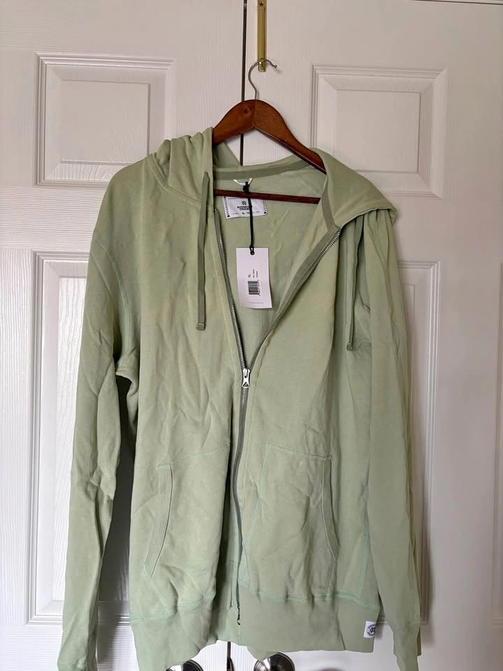 Reigning Champ Zip-Up Light-Green (Cactus) Hoodie - Size XL