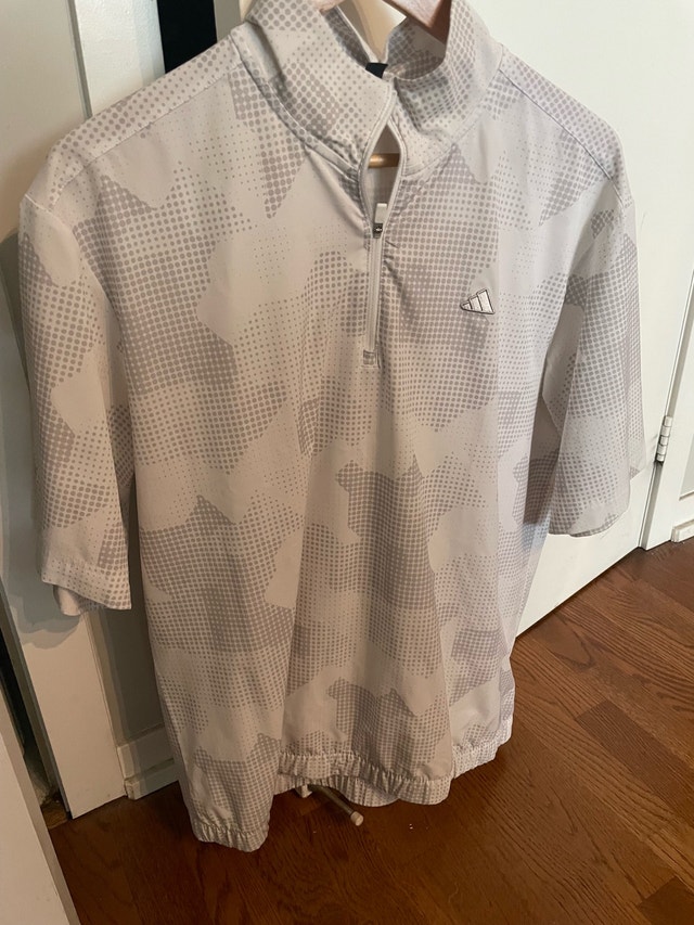 Malbon x Adidas White Short Sleeve Half Zip Pullover Golf