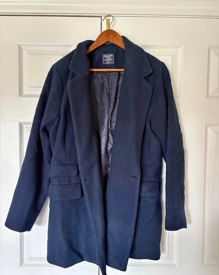 Abercrombie & Fitch Men’s Navy Blue Coat