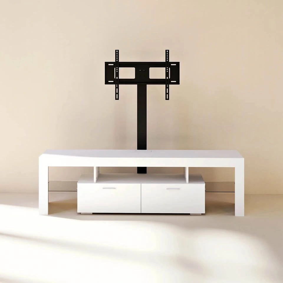 Lamtor TV Stand with Mount (Up to 75”) – White