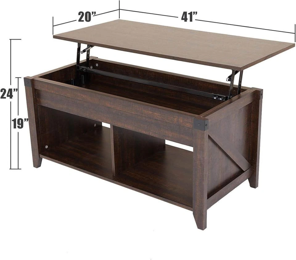 Farmhouse Lift Top Coffee Table with Storage - 41" - photo 2