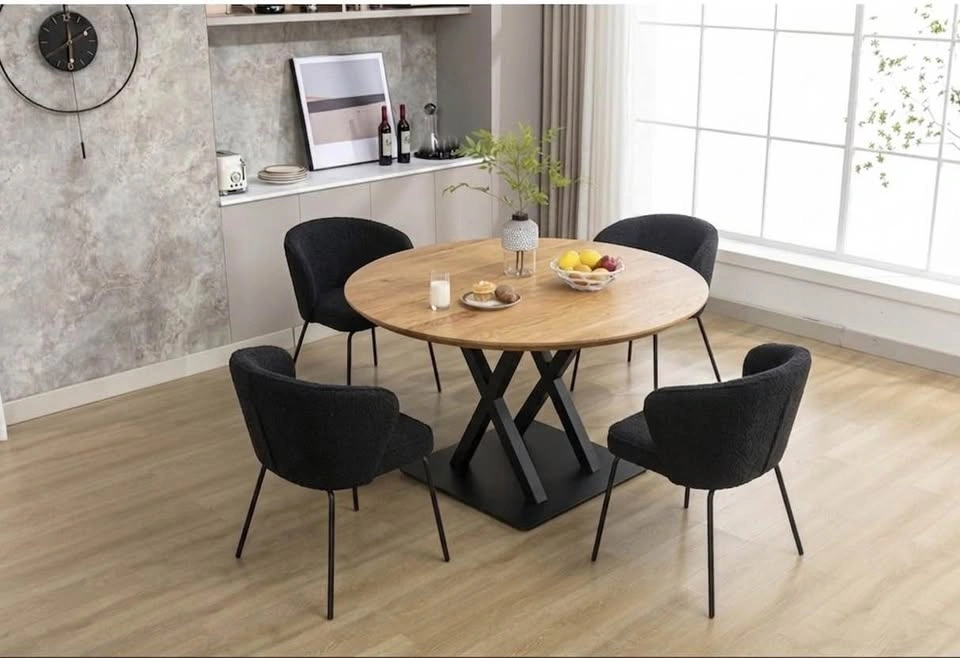 Luxury Velvet Dining Chairs – Set of 4 (Black, Brand New) - photo 2