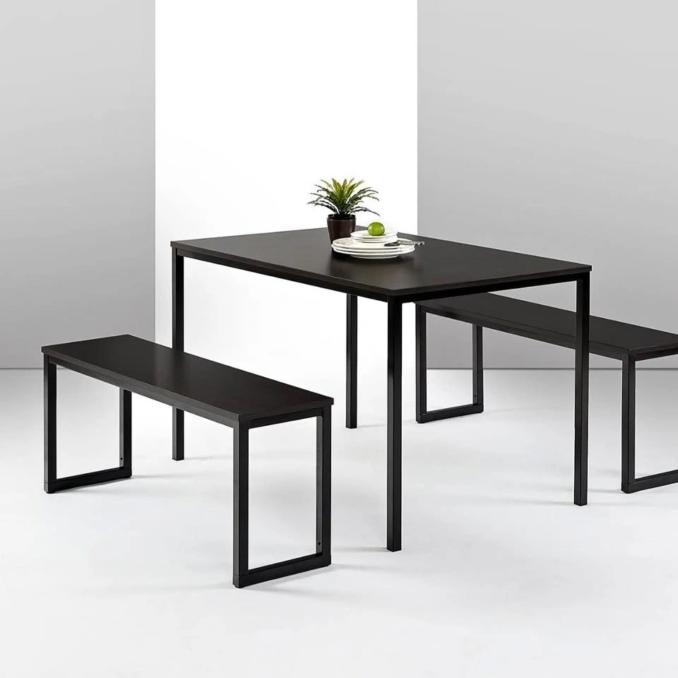 Modern Studio Soho Dining Table Set w/ 2 Benches