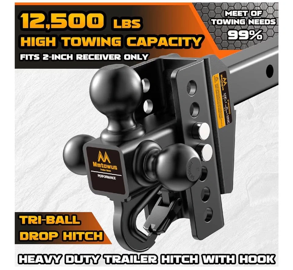 Brand New Adjustable 3 Ball Trailer Hitch for 2” Receiver - photo 2