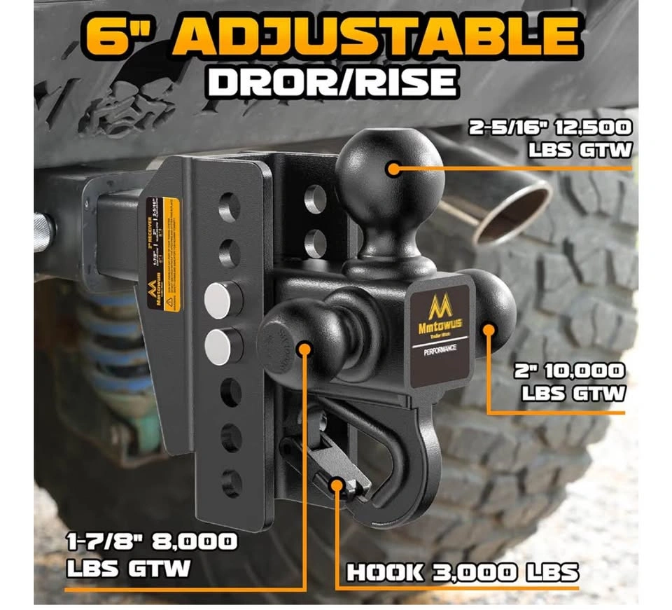 Brand New Adjustable 3 Ball Trailer Hitch for 2” Receiver - photo 3