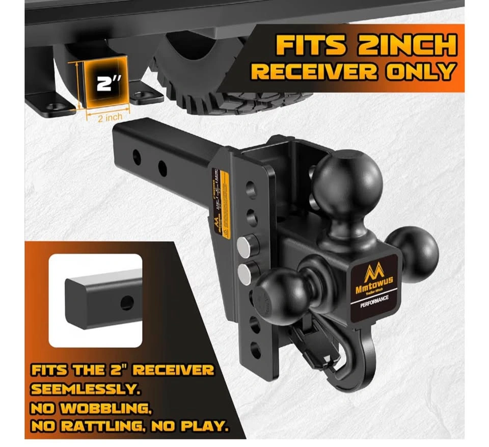 Brand New Adjustable 3 Ball Trailer Hitch for 2” Receiver - photo 4