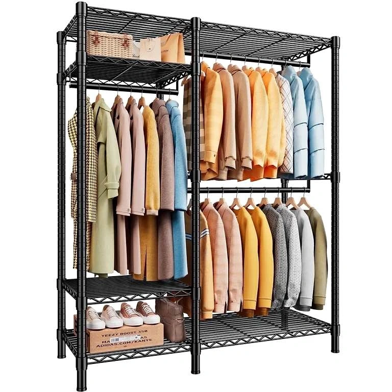 Heavy Duty Clothing Rack with Shelves – Brand New Sealed in Box