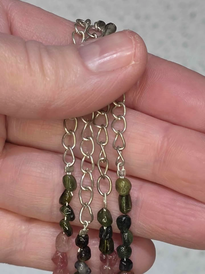 PINK & GREEN TOURMALINE Bracelet with Clasp - photo 3