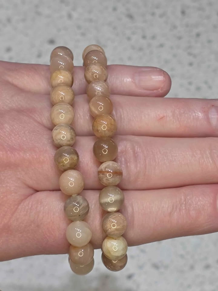 Peach Moonstone & Golden Rutilated Quartz Bracelet - photo 2