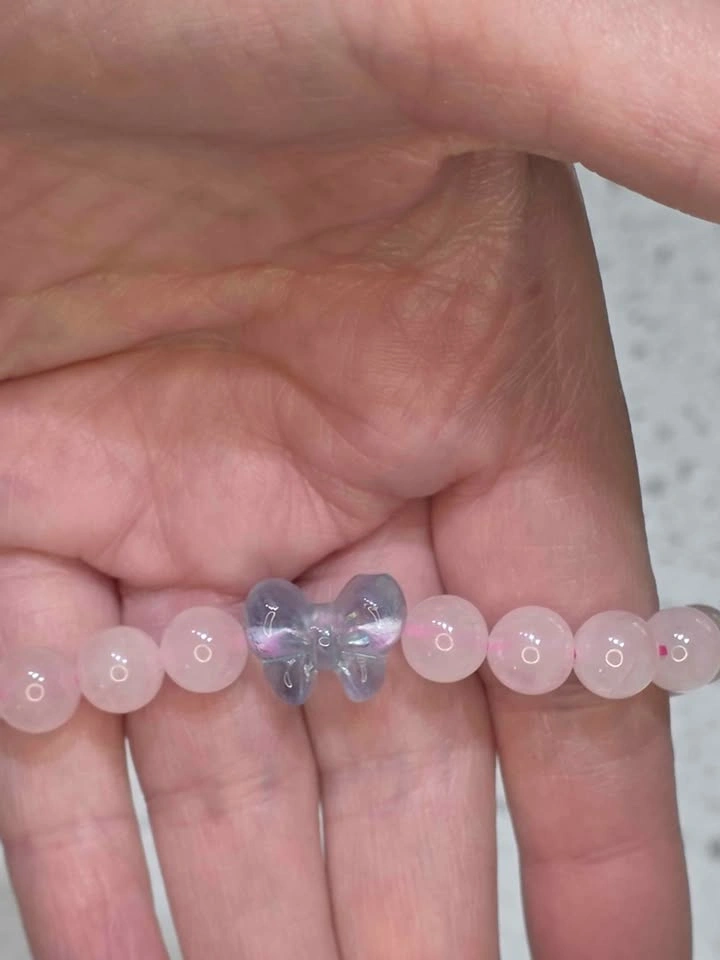 ROSE QUARTZ With AQUAMARINE Bow Bracelet - photo 3