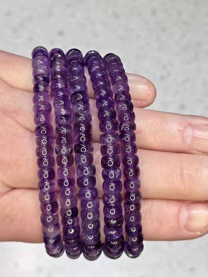 AMETHYST Bracelet with Rondelle Beads