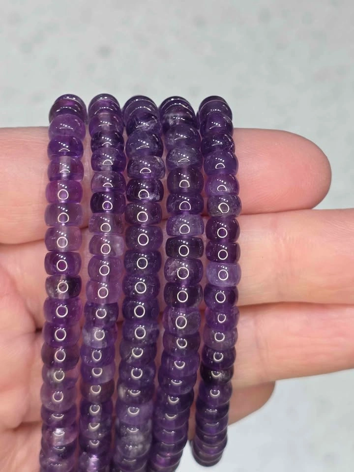 AMETHYST Bracelet with Rondelle Beads - photo 2
