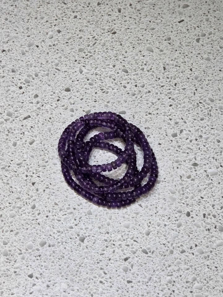 AMETHYST Bracelet with Rondelle Beads - photo 3