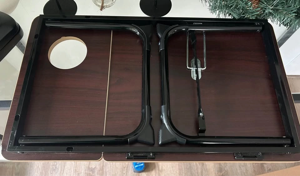 Folding Wood Grain Lap Desk with Cup Holder - photo 3