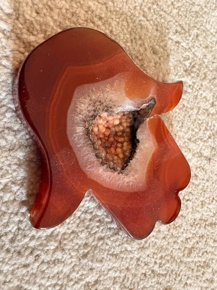Druzy Carnelian Agate Hamsa Hand - photo 3