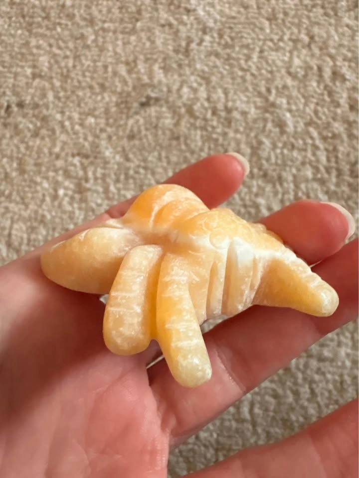 Yellow Calcite Spider Carving - photo 3