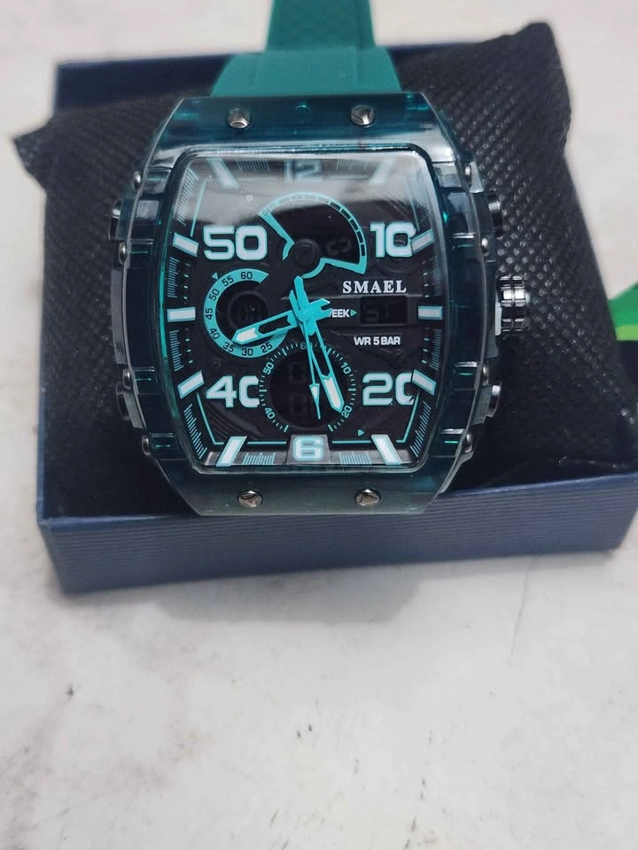 Transparent Blue Teal Sport Watch Water Resistant - photo 2