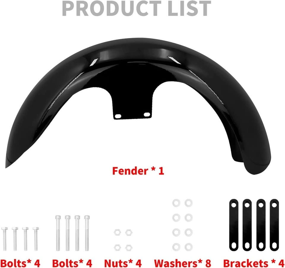 HDBUBALUS Motorcycle Front Fender for Harley Touring 1988-2023 - photo 3