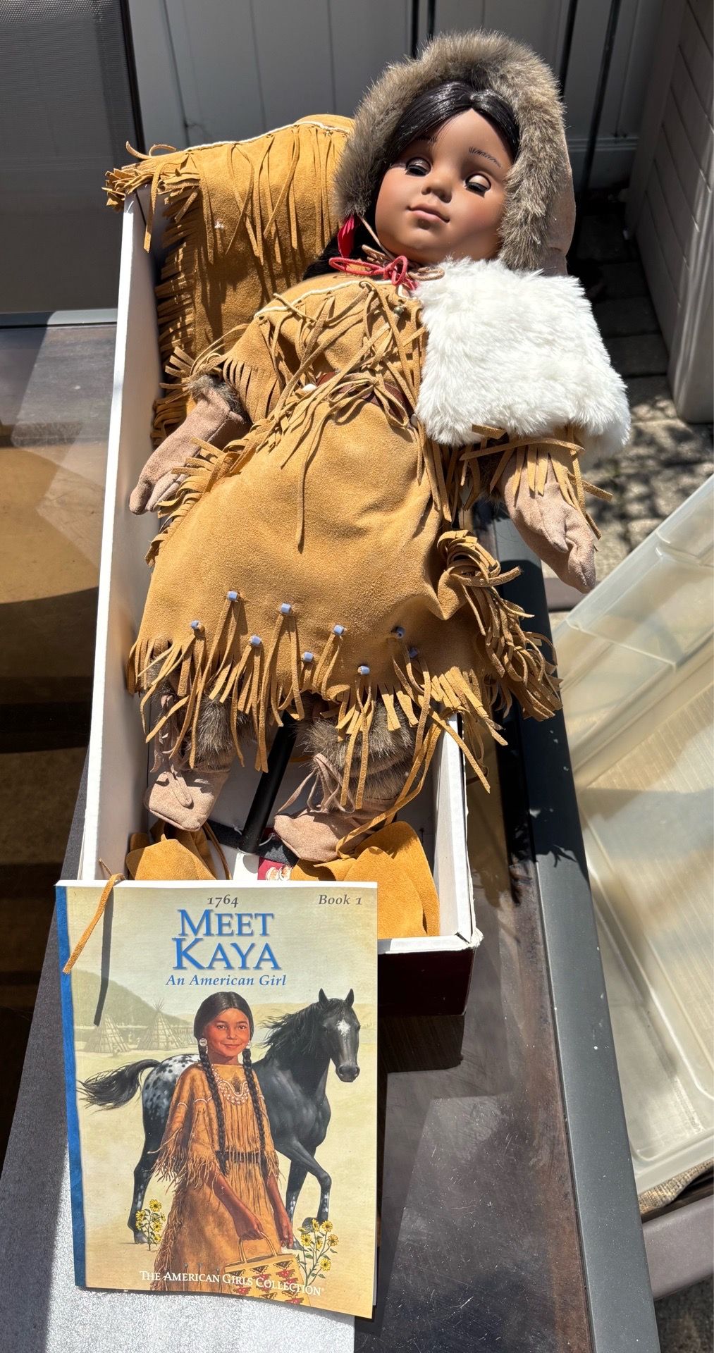 Kaya American Girl Doll w Teepee, Saddle, Shield and Tripod