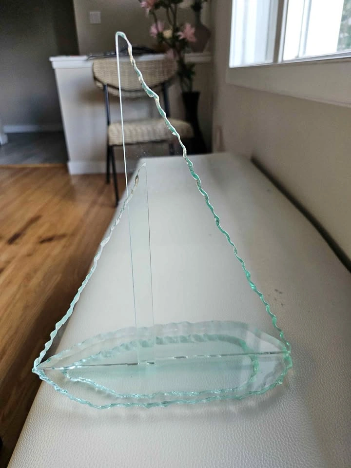 Glass Sailboat Decoration