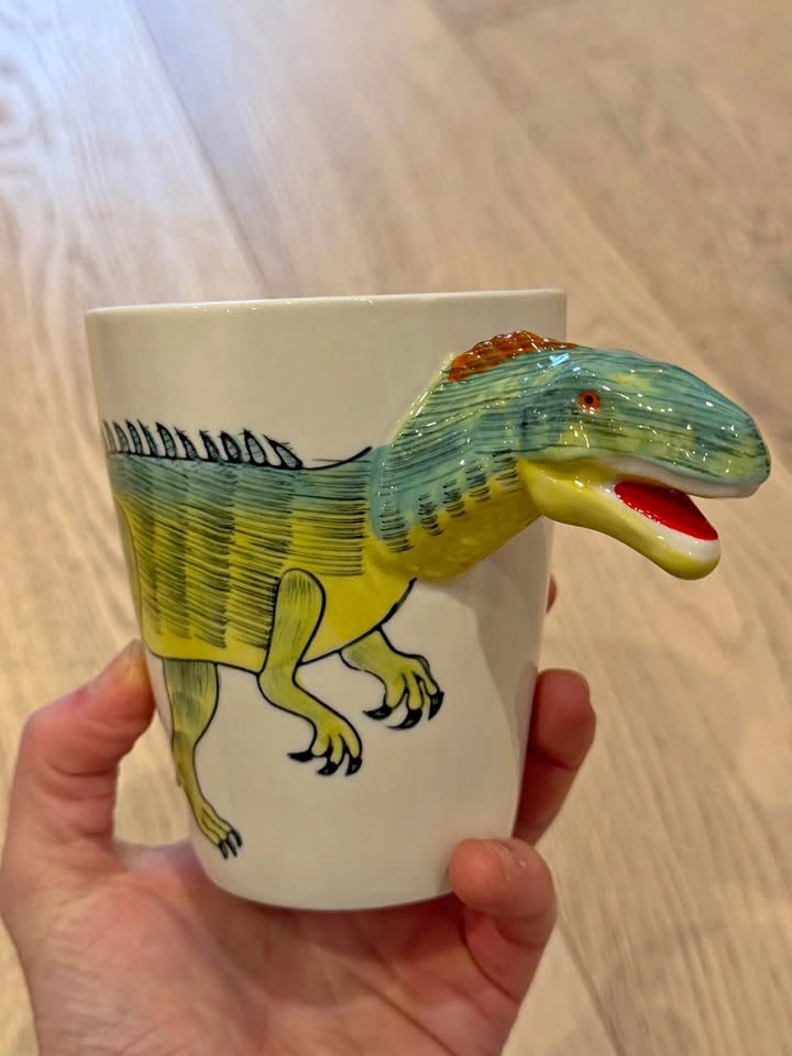 Ceramic dinosaur mug