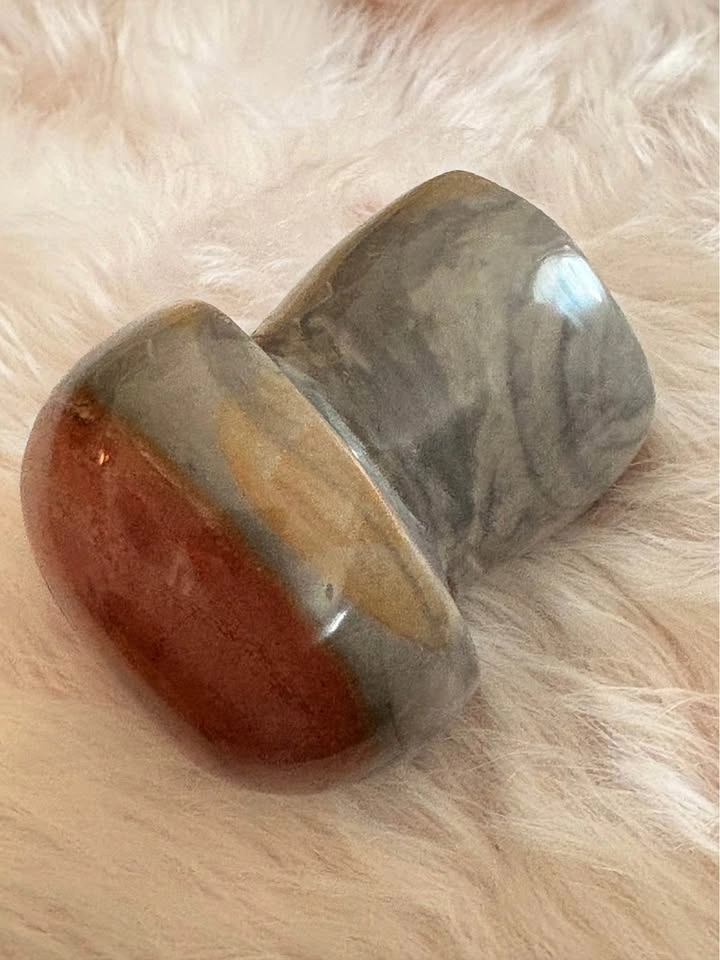 Polychrome Jasper Mushroom Carving - photo 3