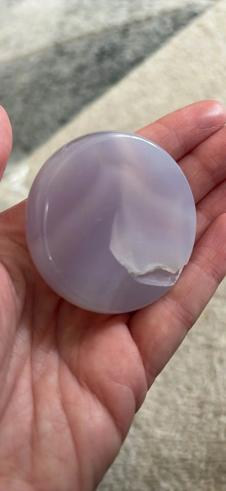 Purple Agate Worry Stone - photo 2