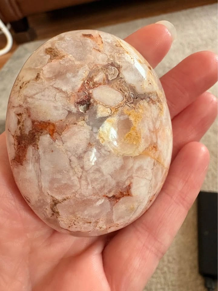 Flower Agate Palm Stone - photo 2