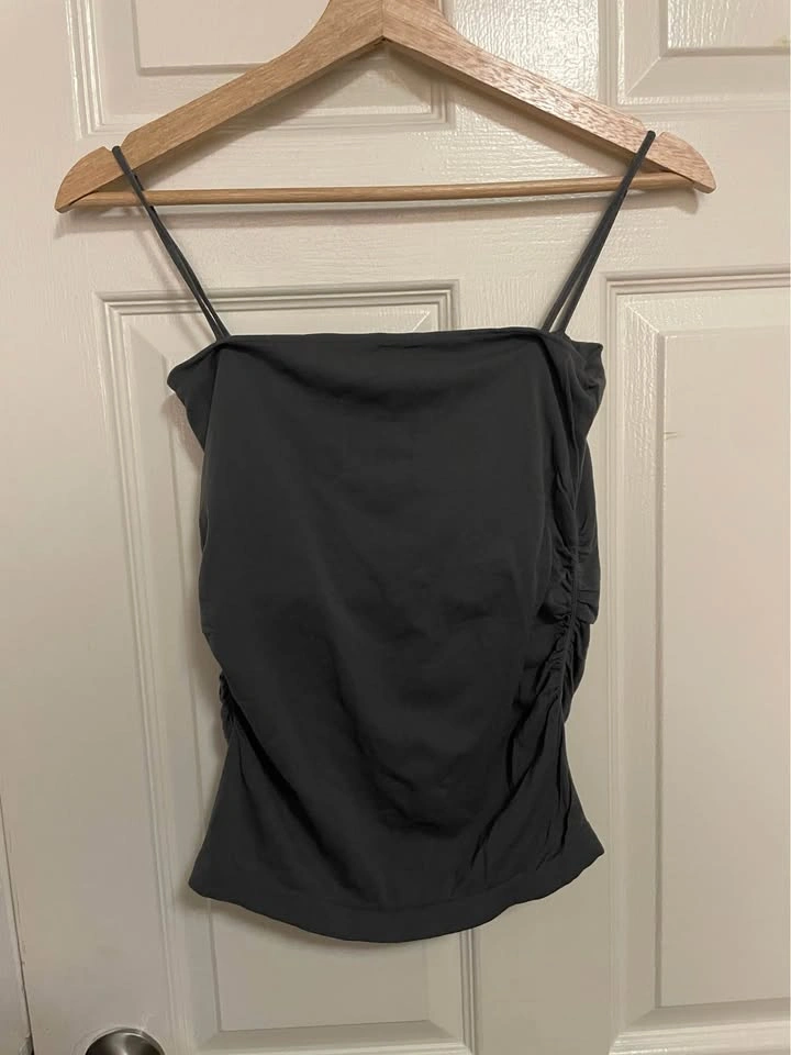 Charcoal Grey Spaghetti Strap Top - photo 2