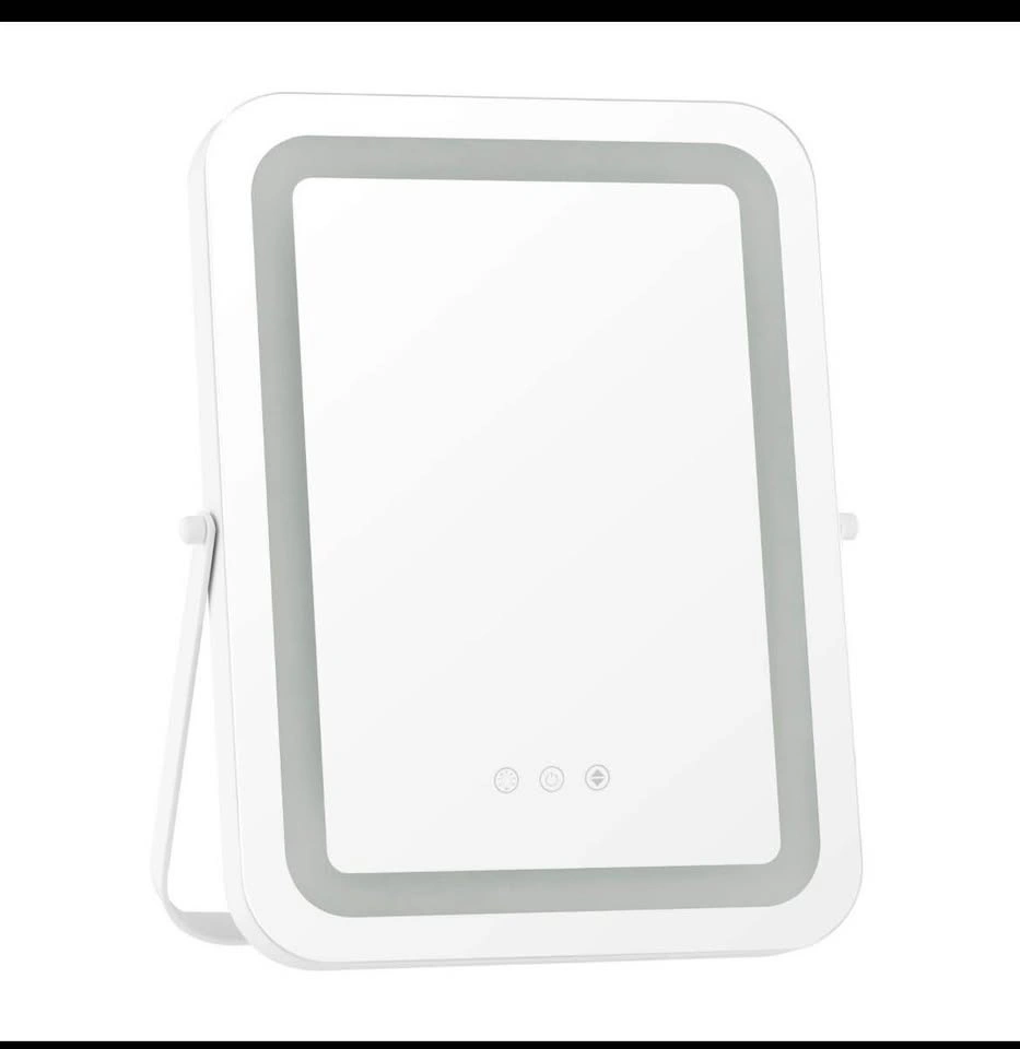16x12" Vanity Makeup Mirror w/ 3 Color Dimmable Light - White, N - photo 3