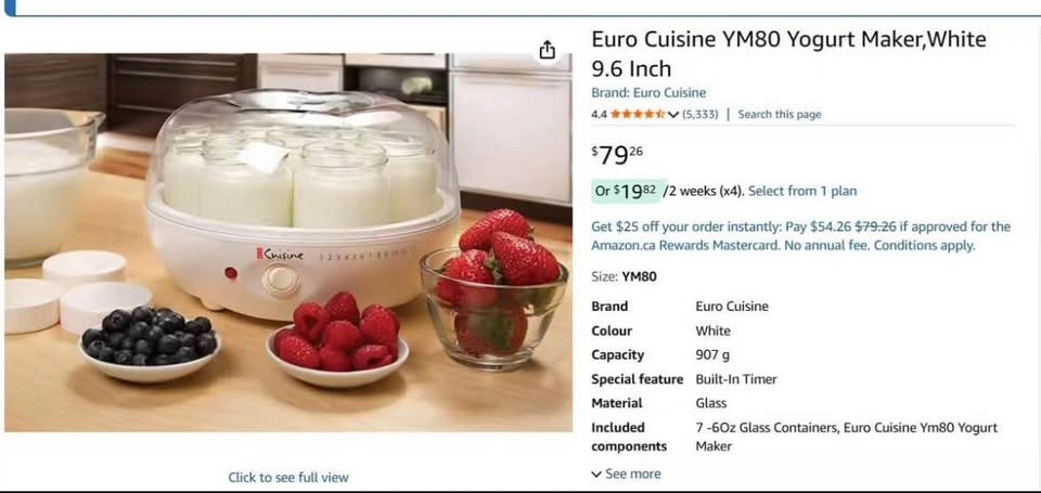 Euro Cuisine Yogurt Maker - photo 4