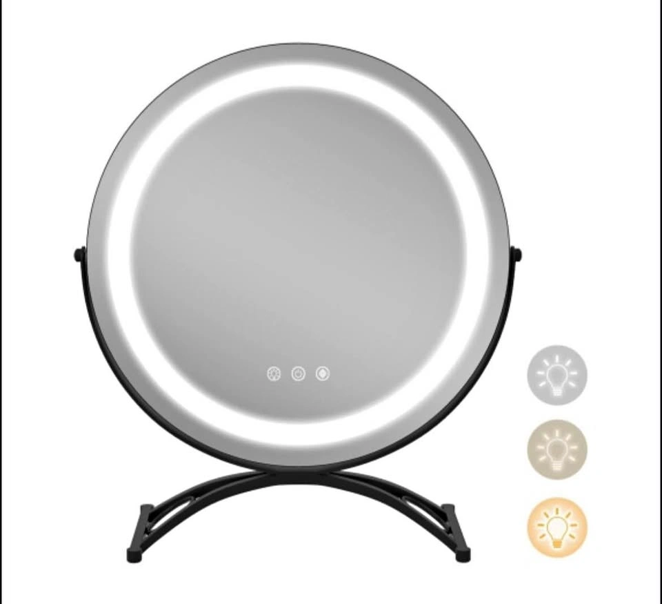 16" Round Makeup Vanity Mirror with 3 Color Lights