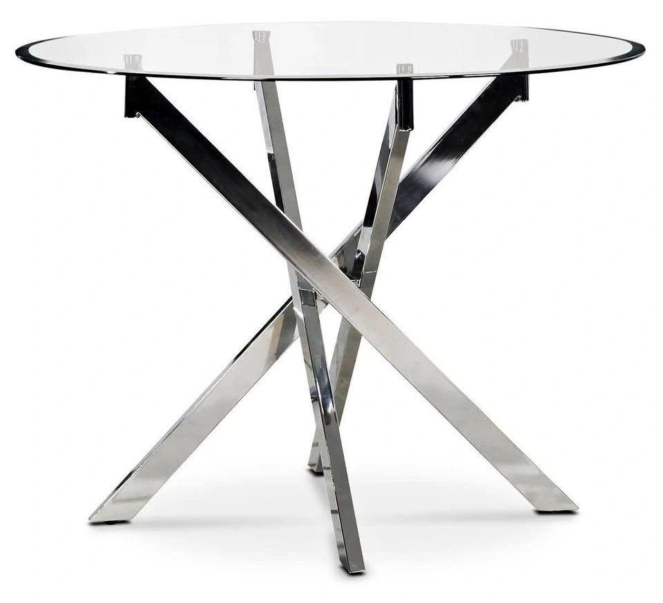Round Glass Dining Table (Chrome)