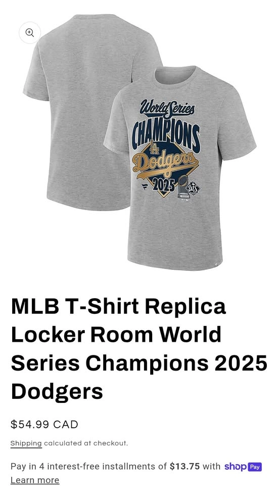 (NEW) Los Angeles DODGERS 2025 World Series Champions T-Shirt (L - photo 2