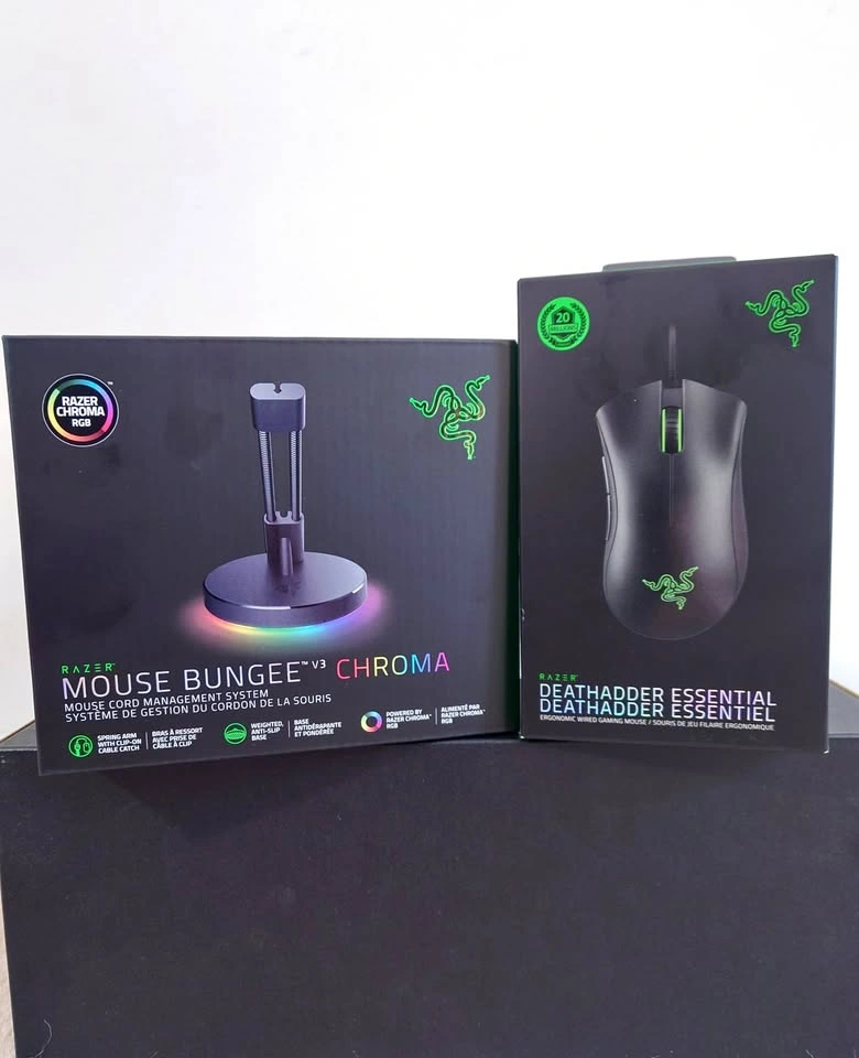 [BNIB] 🎮 RAZER DeathAdder Essential Gaming Mouse & Mouse Bungee