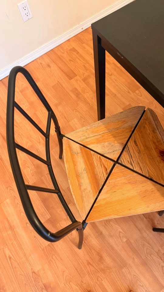 Black IKEA Table (chairs sold) - photo 2
