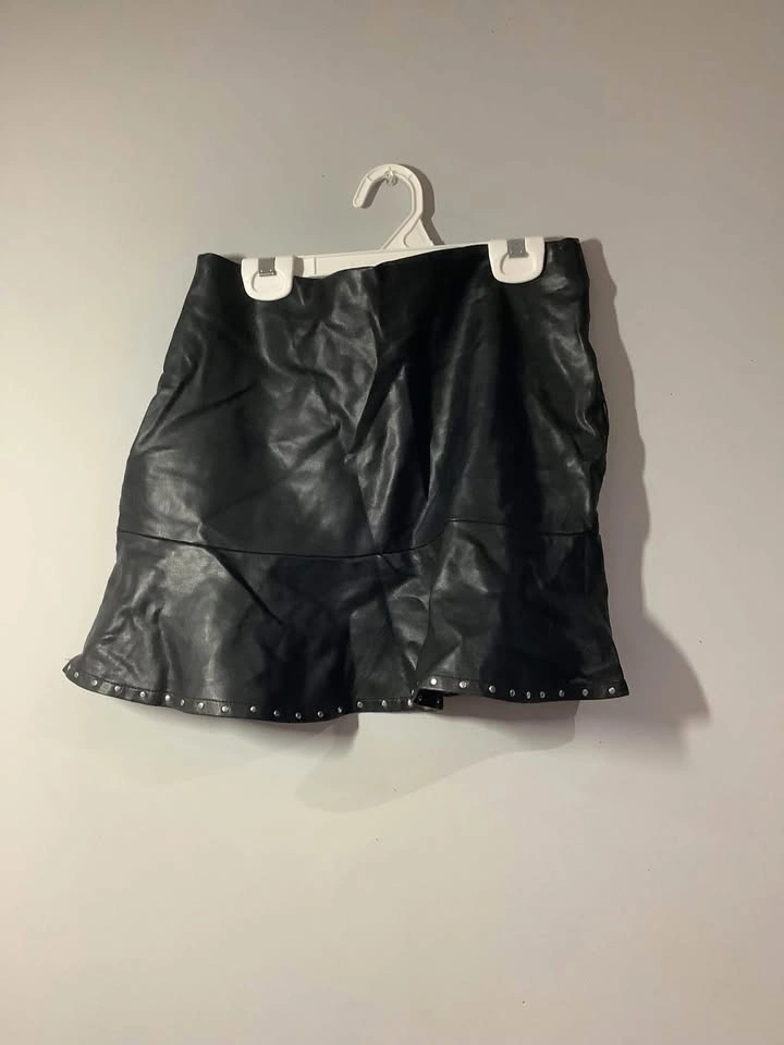 Revamped size S Leather skirt