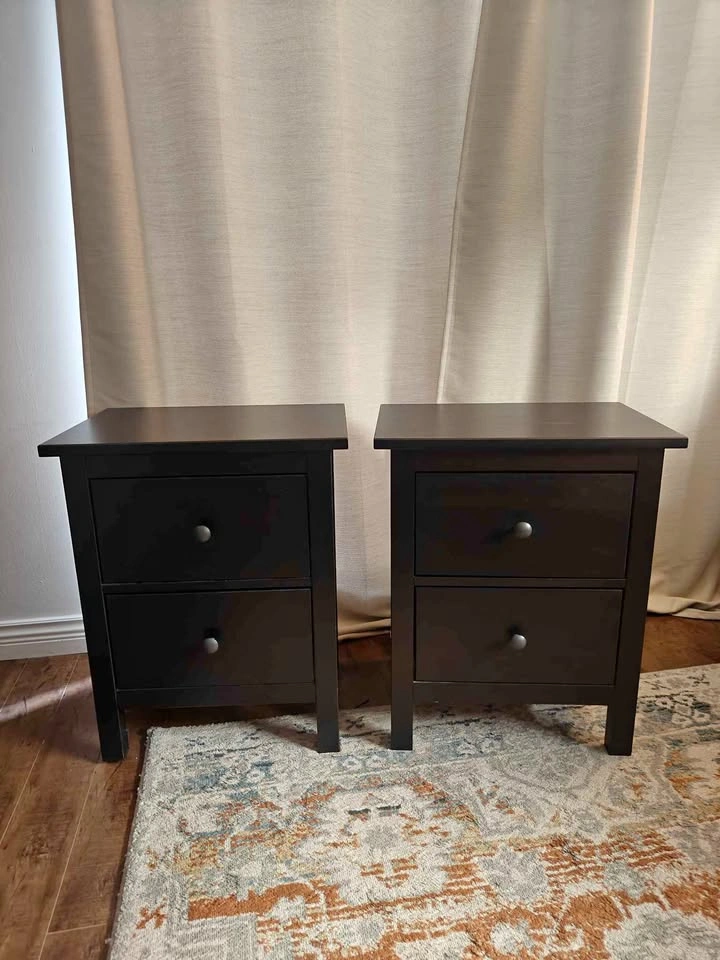 Two HEMNES Nightstands
