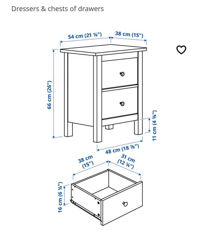 Two HEMNES Nightstands - photo 3