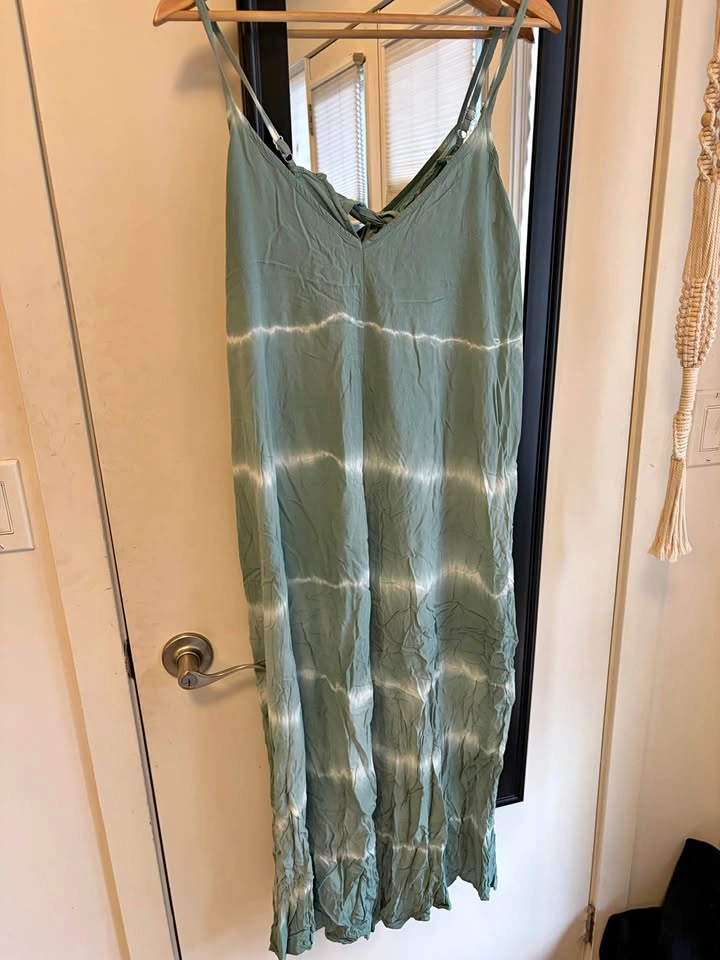 Sage Green Tie Dye Maxi Dress
