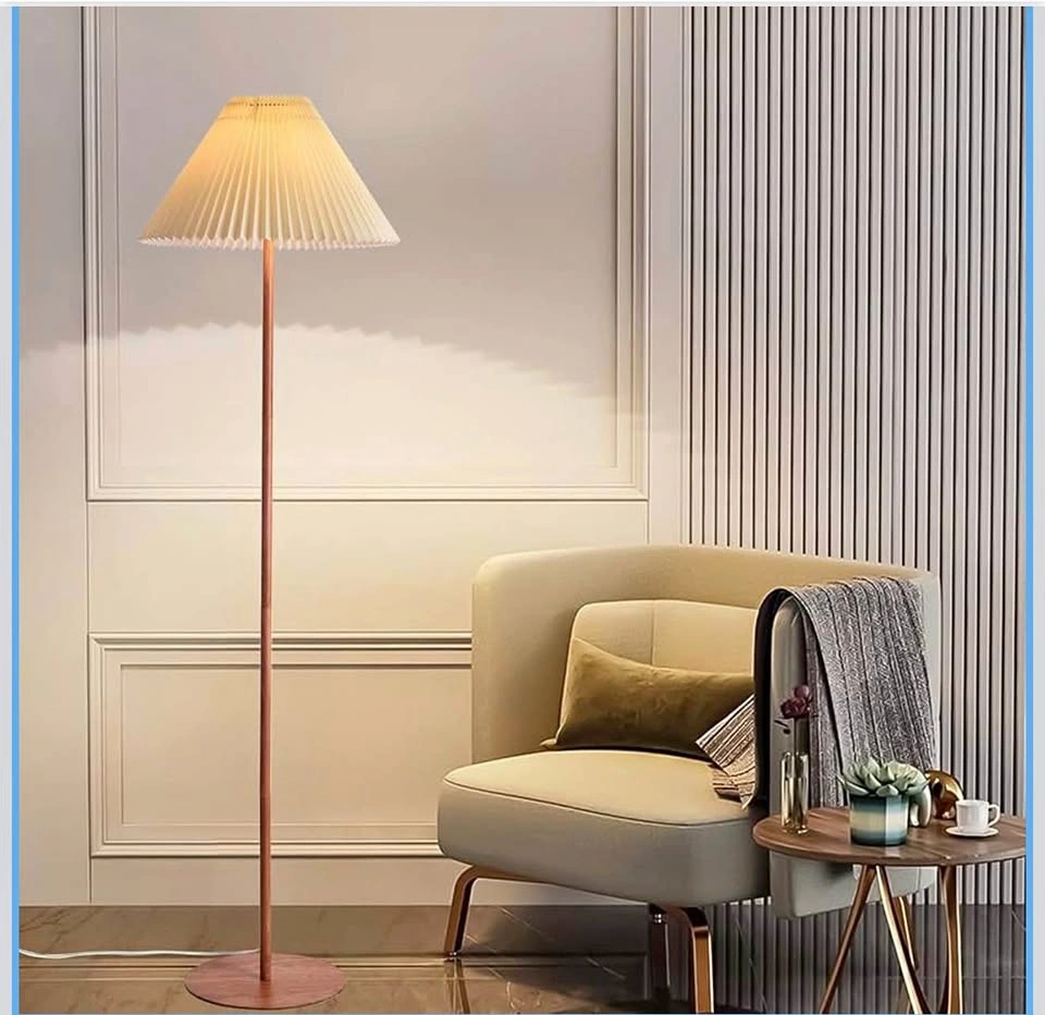 Floor Lamp, Wood Grain Farmhouse Floor Lamp
