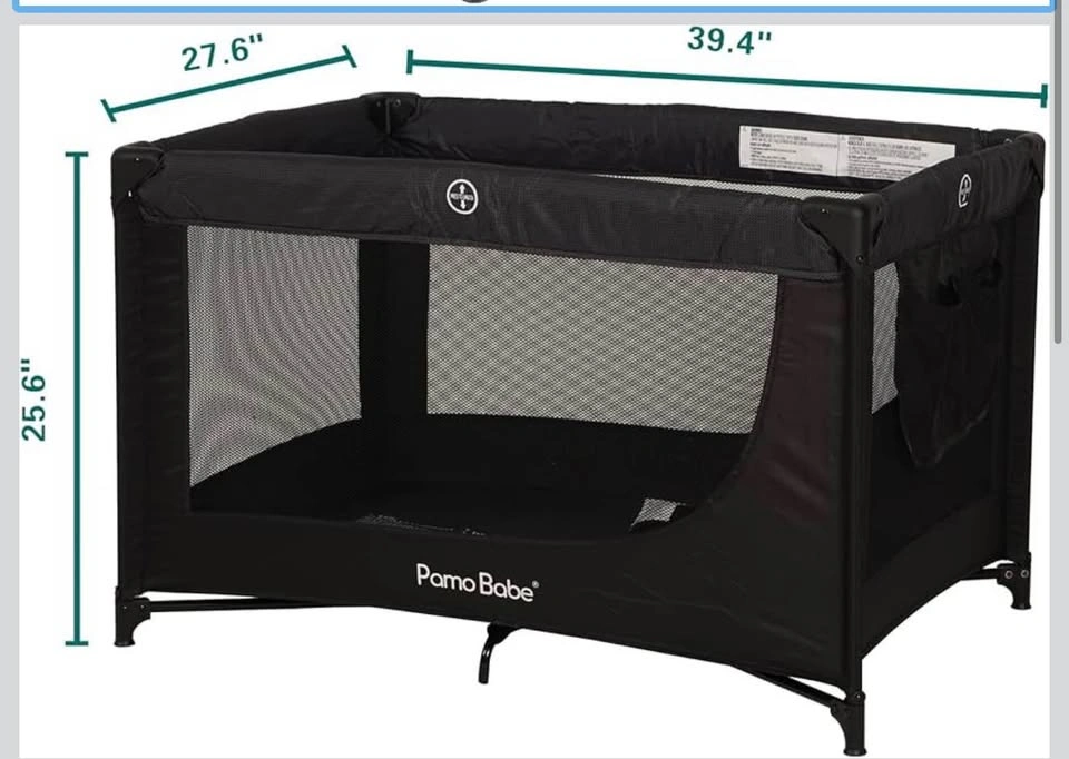Pamo Babe Portable Crib Baby Playpen with Mattress & Bag - photo 3