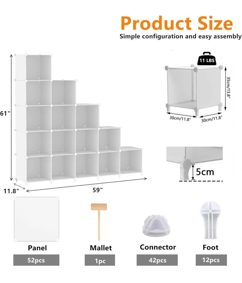 Cube Storage Organizer, 16 Cube Closet Organizer - photo 5