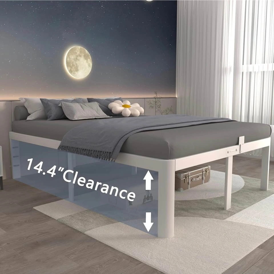 16 Inch White Full Size Bed Frame - photo 5