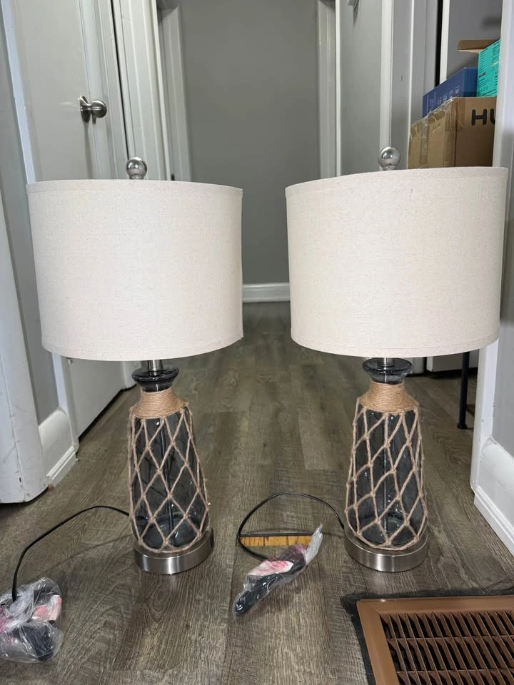 Glass Table Lamps Set of 2 - photo 2