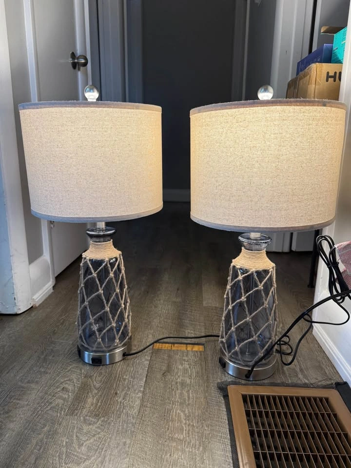 Glass Table Lamps Set of 2 - photo 4